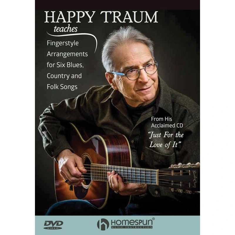 DVD - Happy Traum Teaches Fingerstyle Arrangements for Six Blues, Country and Folk Songs