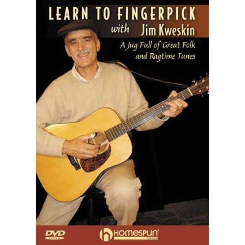 DVD - Learn to Fingerpick with Jim Kweskin-A Jug Full of Great Folk and Ragtime Tunes