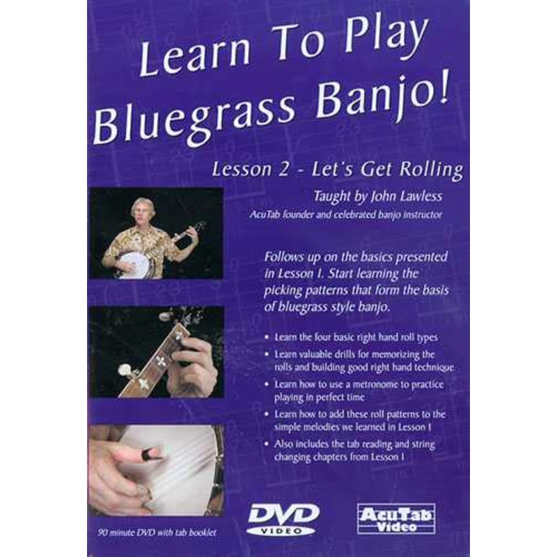 DVD - Learn to Play Bluegrass Banjo! Lesson 2 - Let's Get Rolling