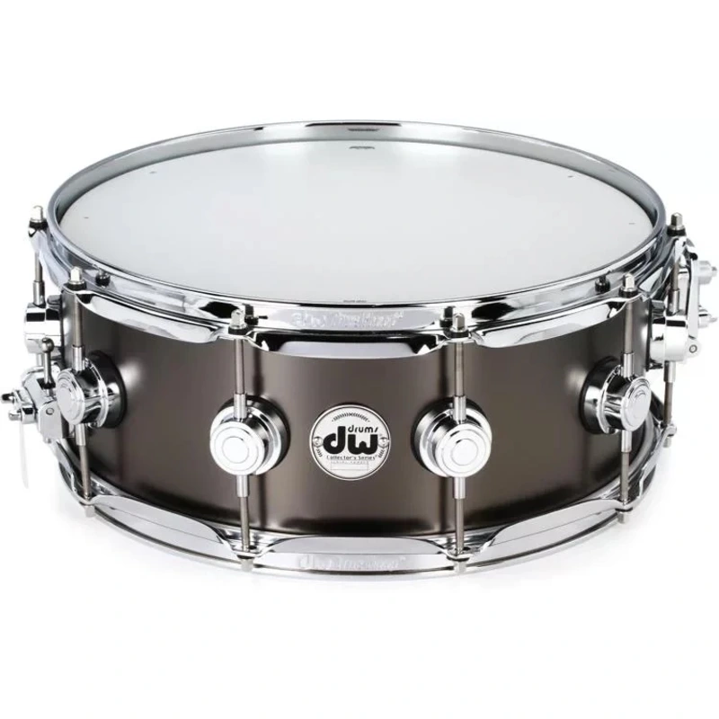 DW Collector's Series Metal Snare Drum 5.5 x 14 - Satin Black Over Brass