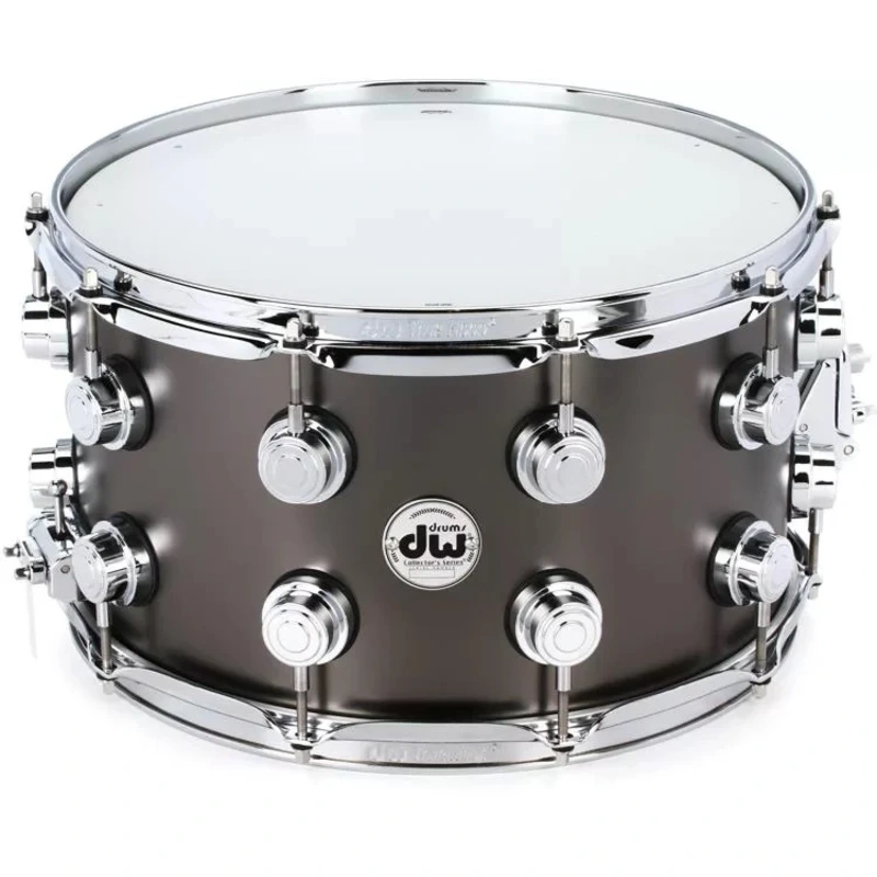 DW Collector's Series Metal Snare Drum 8 x 14" - Satin Black Over Brass