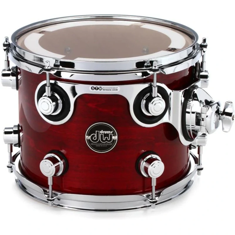 DW Performance Series Mounted Tom - 8 x 10 inch - Cherry Stain Lacquer