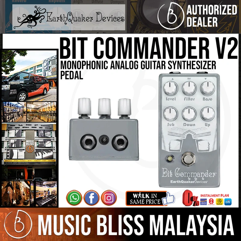 EarthQuaker Devices Bit Commander V2 Monophonic Analog Guitar Synthesizer Pedal