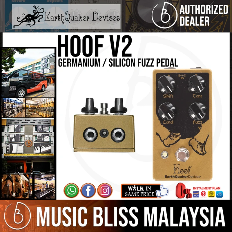 EarthQuaker Devices Hoof V2 Germanium / Silicon Fuzz Pedal