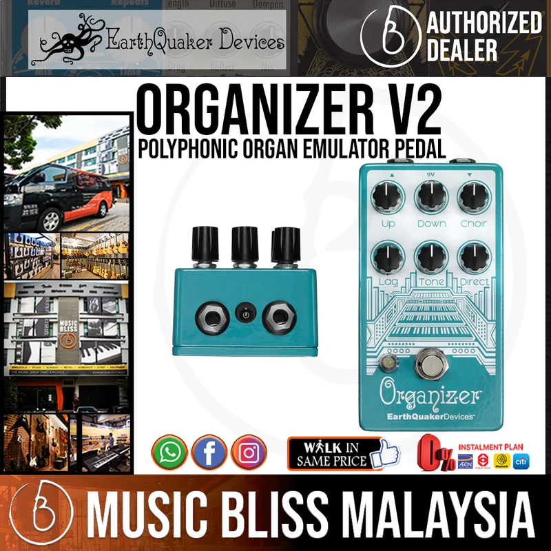EarthQuaker Devices Organizer V2 Polyphonic Organ Emulator Pedal