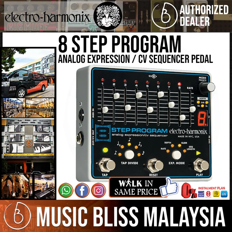 Electro Harmonix 8 Step Program Analog Expression / CV Sequencer Pedal