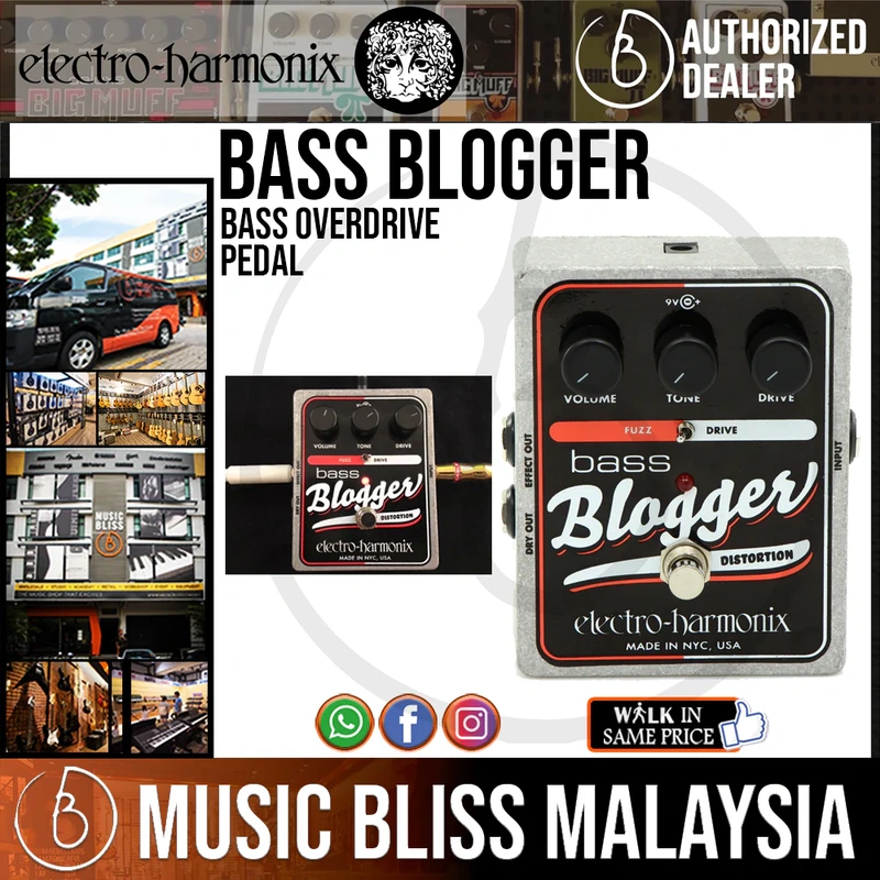 Electro Harmonix Bass Blogger Bass Overdrive Pedal
