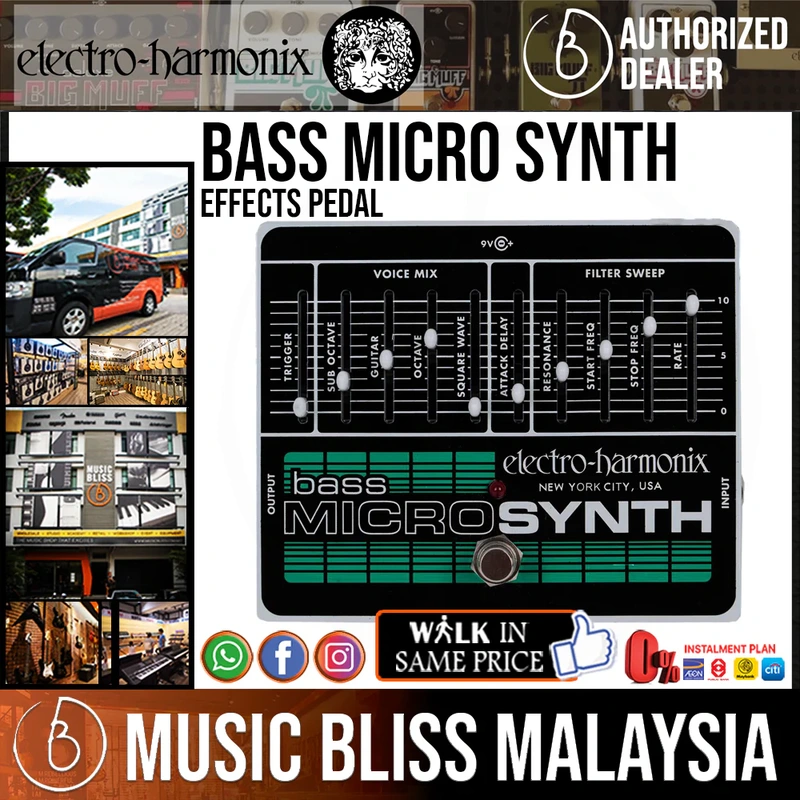 Electro Harmonix Bass Micro Synth Effects Pedal