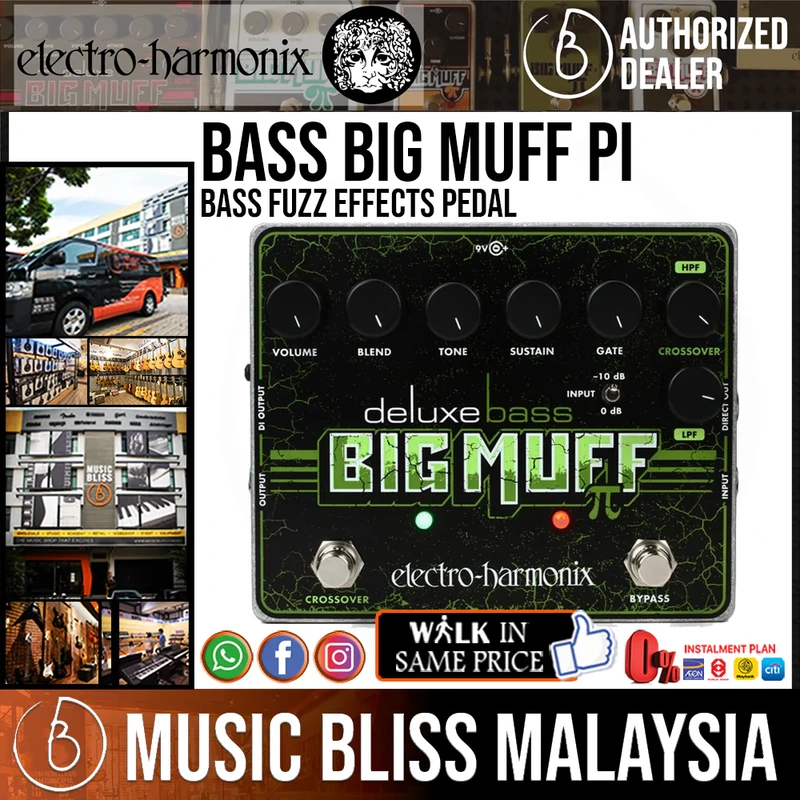 Electro Harmonix Deluxe Bass Big Muff Pi Bass Fuzz Effects Pedal