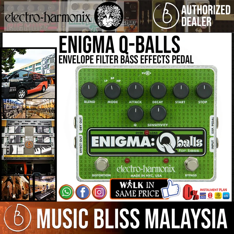 Electro Harmonix Enigma Q-balls Envelope Filter Bass Effects Pedal