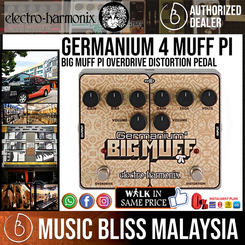 Electro Harmonix Germanium 4 Big Muff Pi Overdrive Distortion Pedal