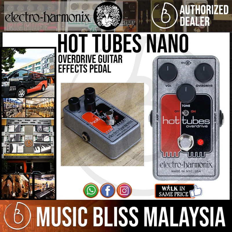 Electro Harmonix Hot Tubes Nano Overdrive Guitar Effects Pedal