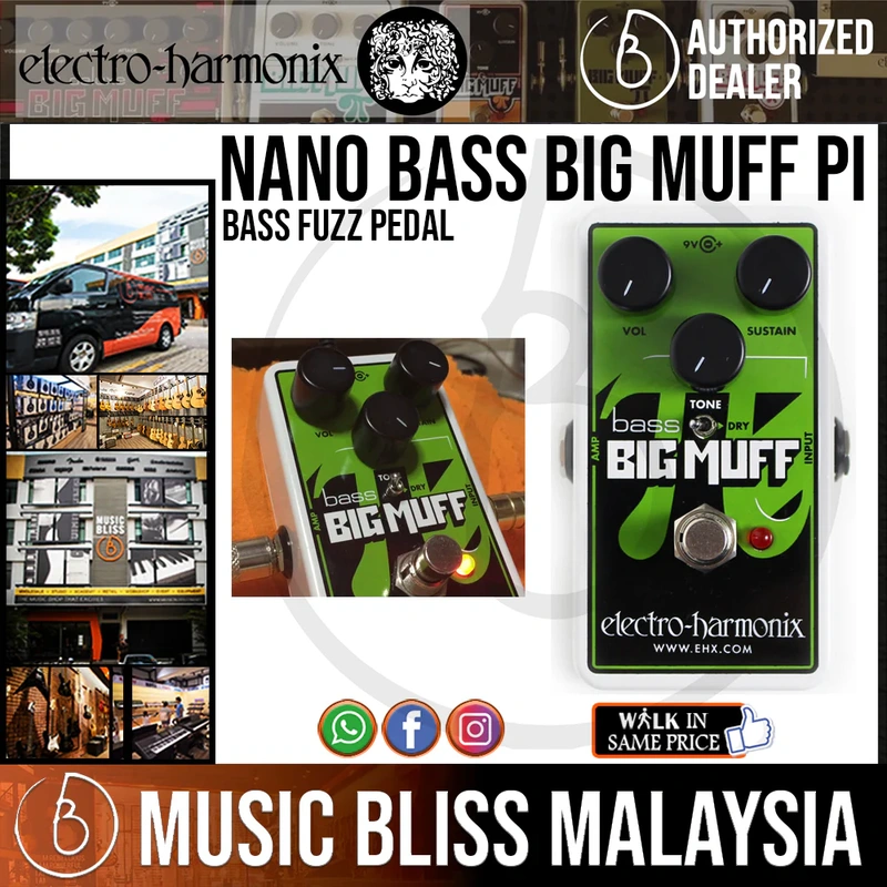 Electro Harmonix Nano Bass Big Muff Pi Bass Fuzz Pedal