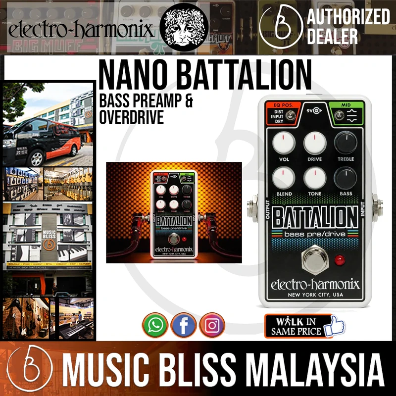 Electro Harmonix Nano Battalion Bass Preamp & Overdrive