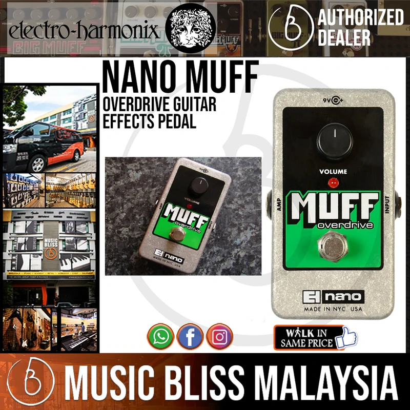 Electro Harmonix Nano Muff Overdrive Guitar Effects Pedal