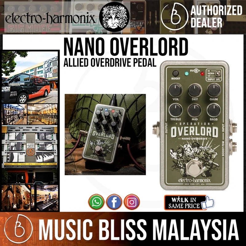 Electro Harmonix Nano Operation Overlord Allied Overdrive Pedal