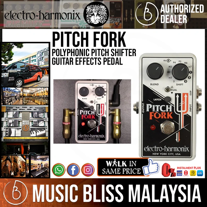 Electro Harmonix Pitch Fork Polyphonic Pitch Shifter Guitar Effects Pedal