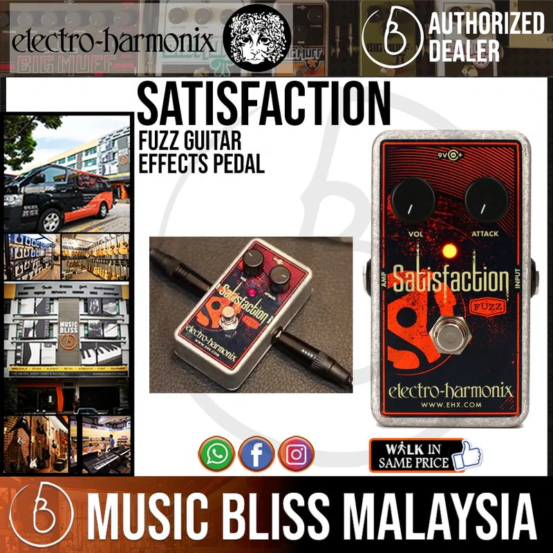 Electro Harmonix Satisfaction Fuzz Guitar Effects Pedal