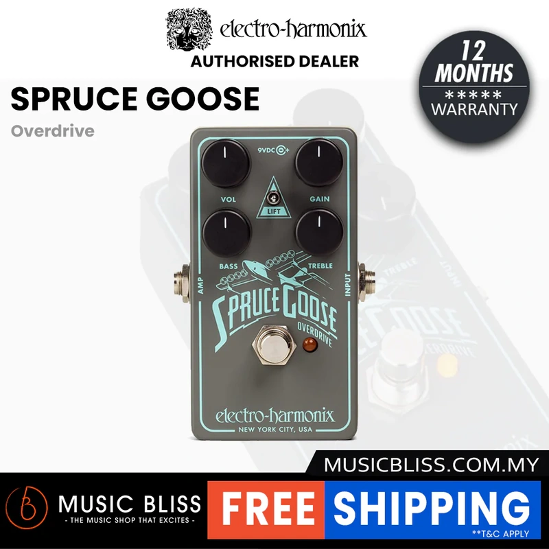 Electro Harmonix Spruce Goose Overdrive Effects Pedal