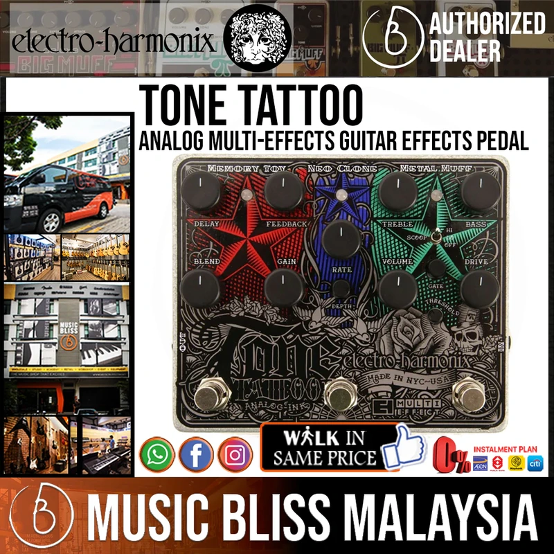 Electro Harmonix Tone Tattoo Analog Multi-Effects Guitar Effects Pedal