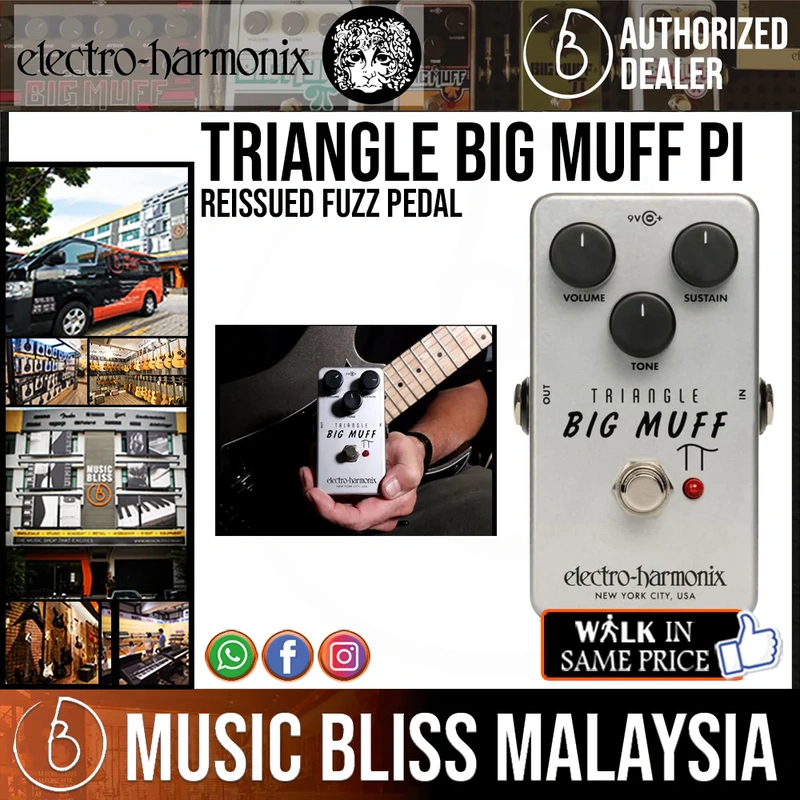 Electro Harmonix Triangle Big Muff Reissued Fuzz Pedal