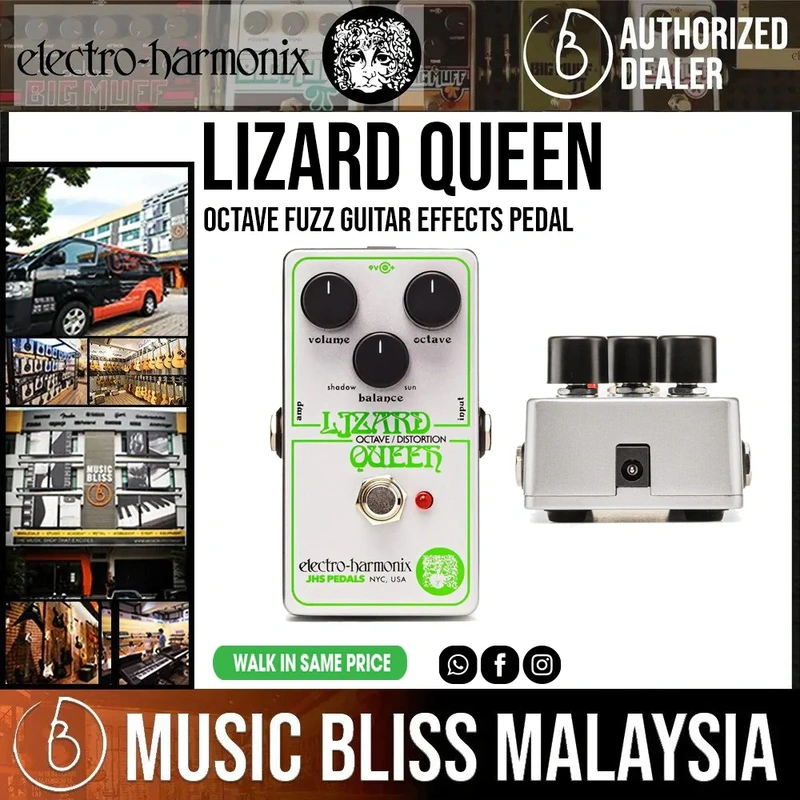 Electro-Harmonix x JHS Lizard Queen Octave Fuzz Pedal