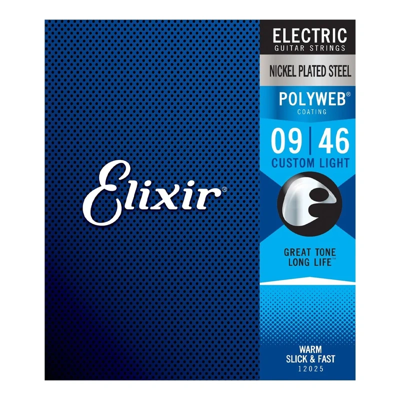 Elixir 12025 Polyweb Custom Light 9-42 Coated Electric Guitar Strings