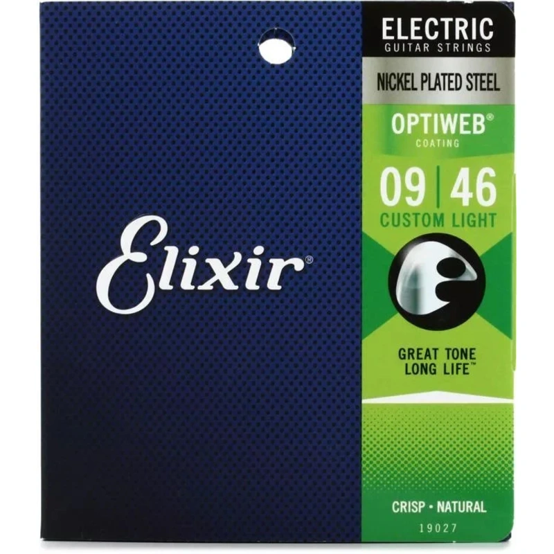 Elixir 19027 Nickel Plated Steel Optiweb 9-46 Electric Guitar String Set