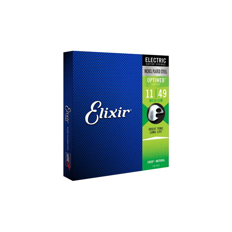 Elixir Electric Guitar Strings with OPTIWEB Coating, Medium (.011-.049)