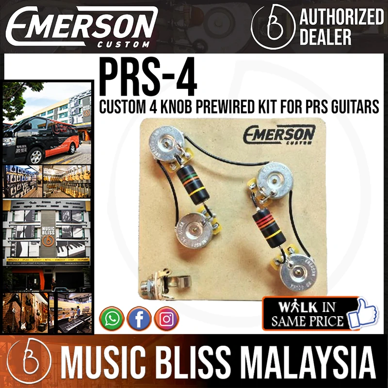 Emerson Custom 4 Knob Prewired Kit for PRS Guitars