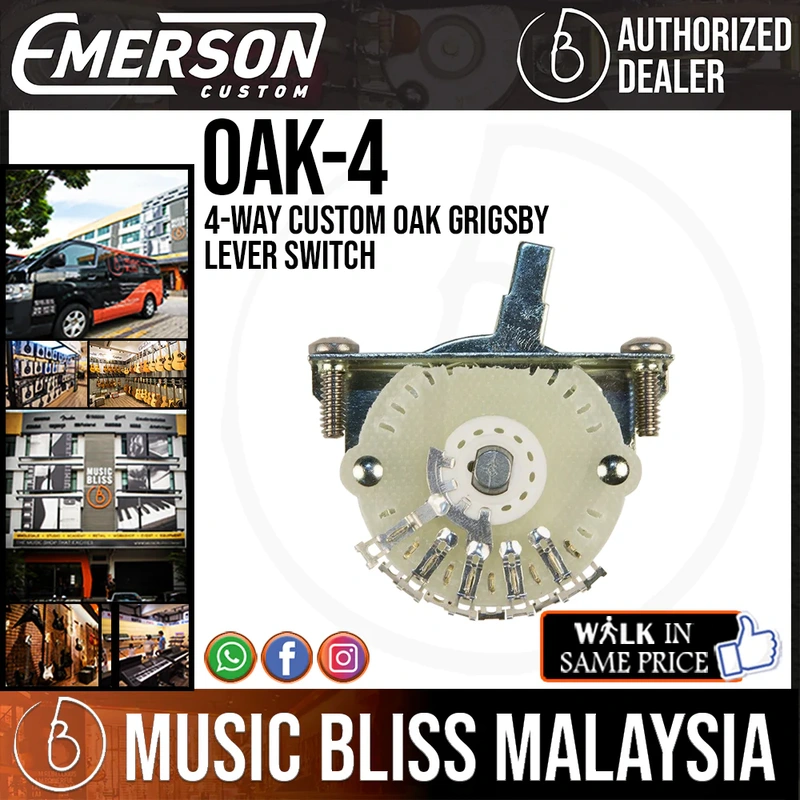 Emerson Custom Oak Grigsby Lever Switch - 4-way