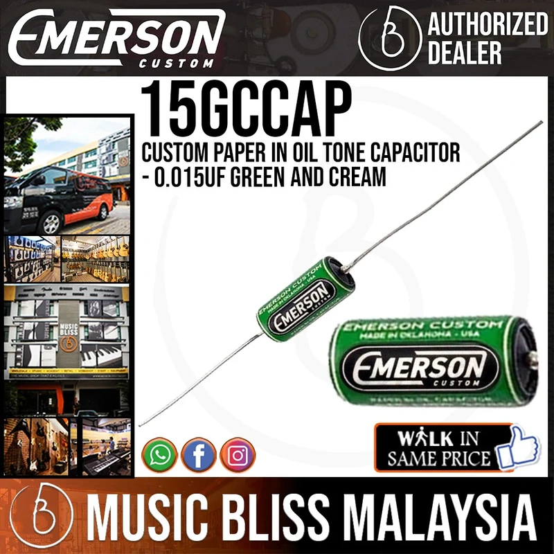 Emerson Custom Paper in Oil Tone Capacitor - 0.015uf Green and Cream