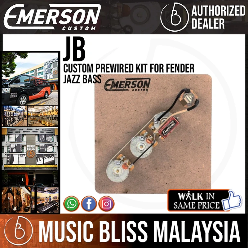 Emerson Custom Prewired Kit for Fender Jazz Bass