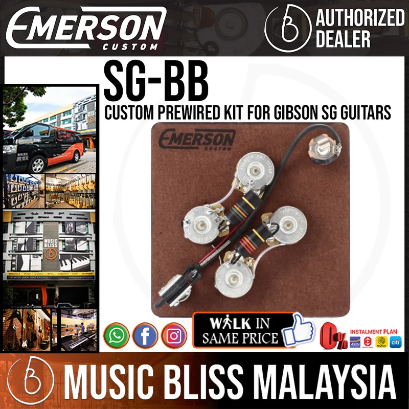 Emerson Custom Prewired Kit for Gibson SG Guitars