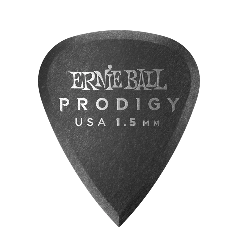 Ernie Ball 1.5mm Black Standard Prodigy Picks - 6 Pack