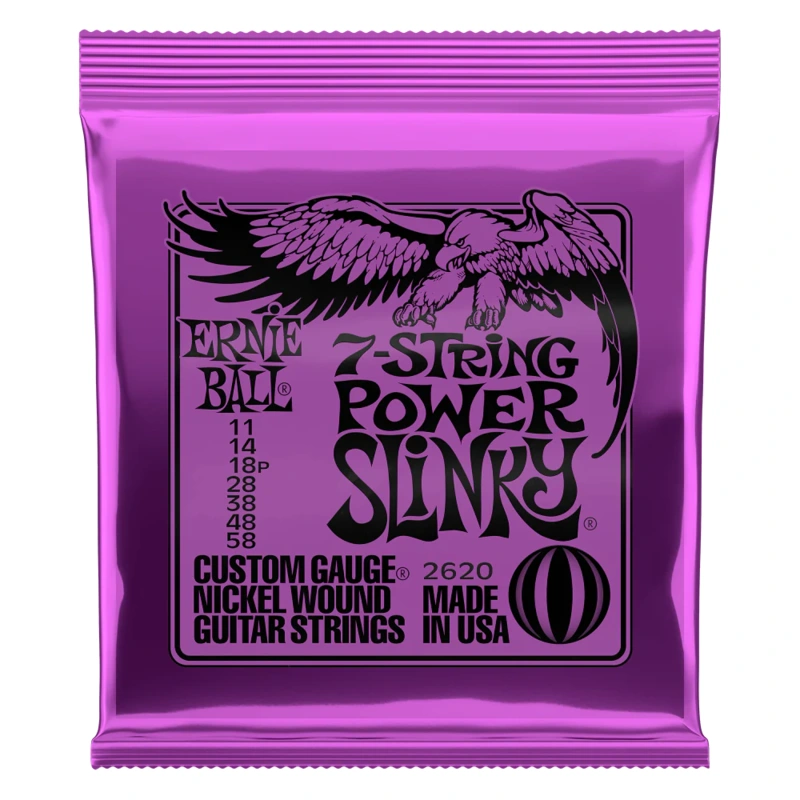 Ernie Ball 11-58 Custom Gauge Power Slinky 7-String Electric Guitar String Set