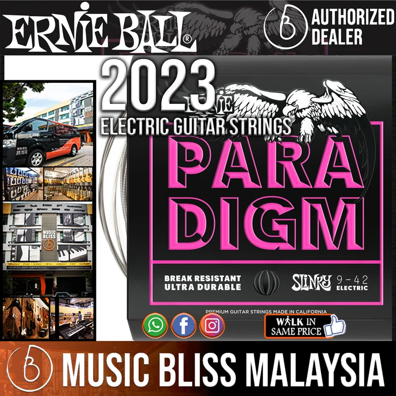 Ernie Ball 2023 Super Slinky Paradigm Electric Guitar Strings (9-42)