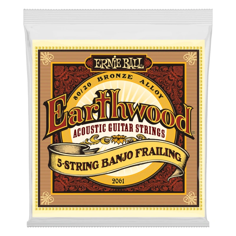 Ernie Ball 2061 Earthwood 80/20 Bronze Frailing Loop End 5-String Banjo Strings