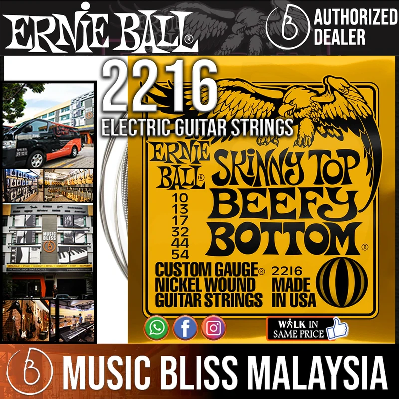 Ernie Ball 2216 Skinny Top Beefy Bottom Nickel Wound Electric Guitar Strings [10-54]