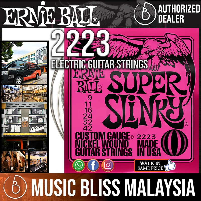 Ernie Ball 2223 Super Slinky Nickel Wound Electric Guitar Strings [09-42]