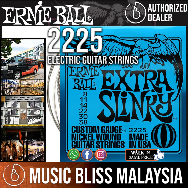 Ernie Ball 2225 Extra Slinky Nickel Wound Electric Guitar Strings [08-38]
