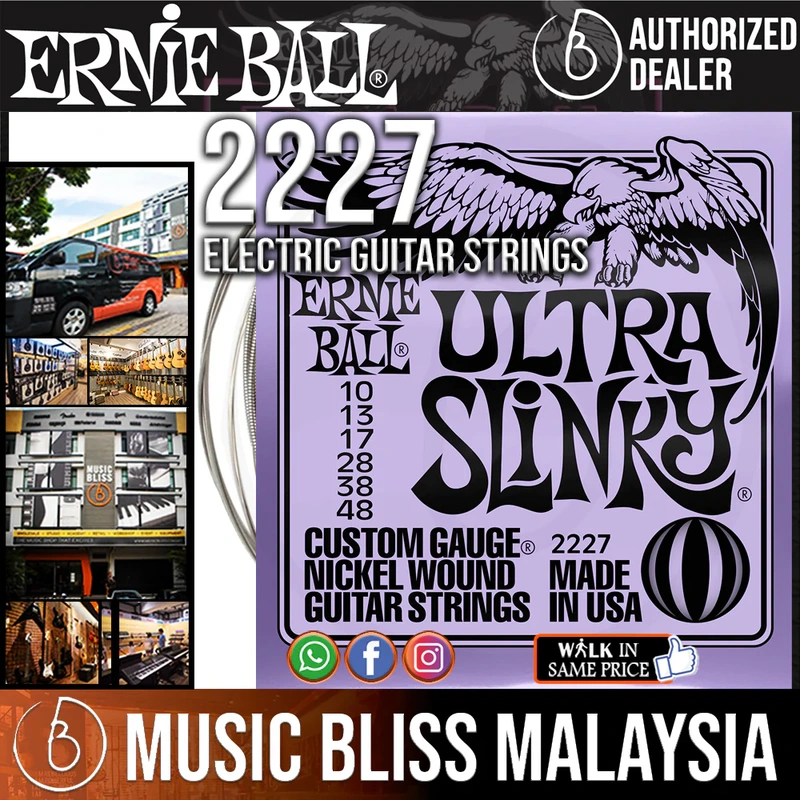 Ernie Ball 2227 Ultra Slinky Nickel Wound Electric Guitar Strings (10-48)