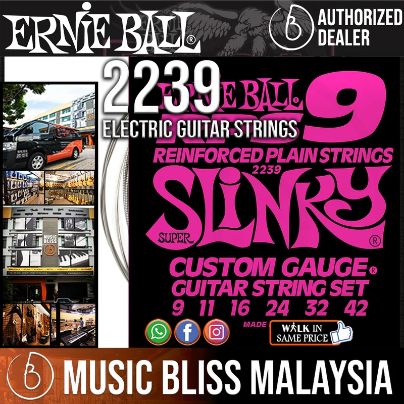 Ernie Ball 2239 Super Slinky RPS Nickel Wound Electric Guitar Strings (9-42)