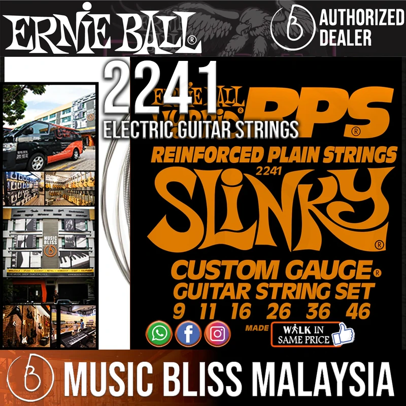 Ernie Ball 2241 Hybrid Slinky RPS Nickel Wound Electric Guitar Strings (9-46)