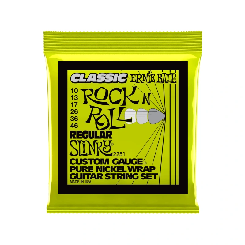Ernie Ball 2251 Pure Nickel Wrap Classic Rock-N-Roll Power Slinky Light Gauge Guitar Strings