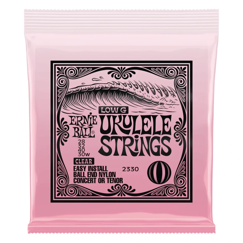 Ernie Ball 2330 Low G Ukulele Strings For Concert/Tenor - Clear Nylon, Ball End