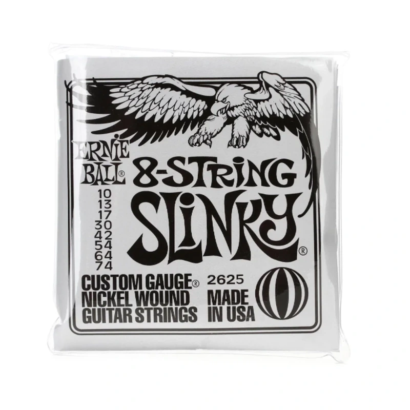 Ernie Ball 2625 Regular Slinky 8-string Nickel Wound Electric Guitar Strings - .010-.074