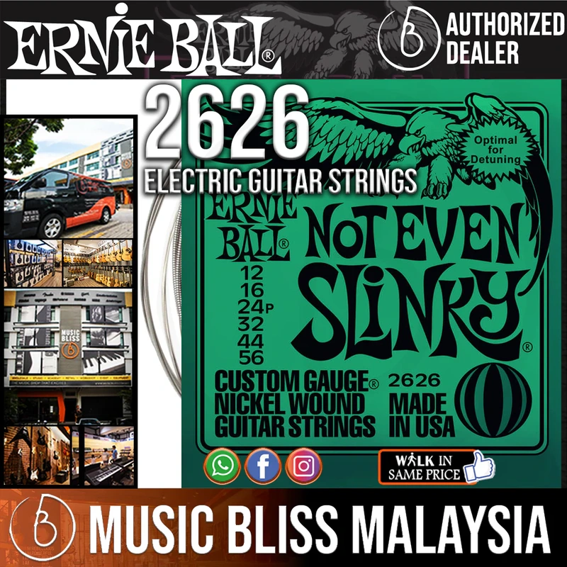 Ernie Ball 2626 Not Even Slinky Nickel Wound Electric Guitar Strings (12-56)