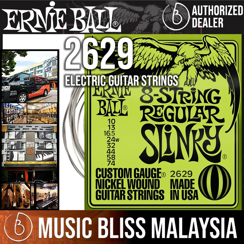 Ernie Ball 2629 8-string Regular Slinky Nickel-wound Electric Guitar Strings