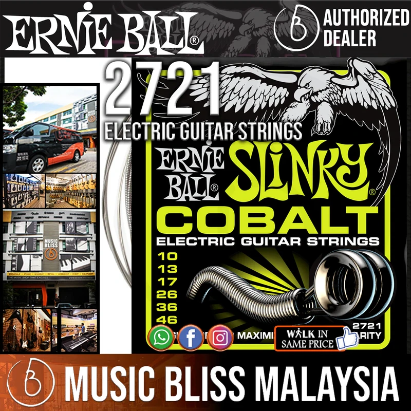 Ernie Ball 2721 Regular Slinky Cobalt Electric Guitar Strings (10-46)
